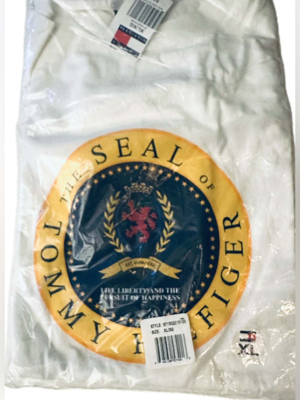 NWT NEW Tommy Hilfiger Logo Seal T Tee Shirt Collectible Retired Vintage 1992 XL